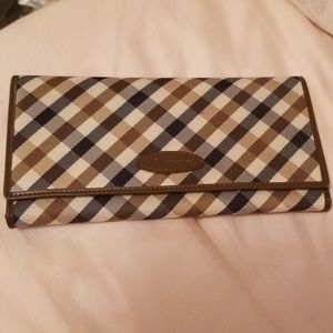 Aqounsenton Plaid Leather Wallet